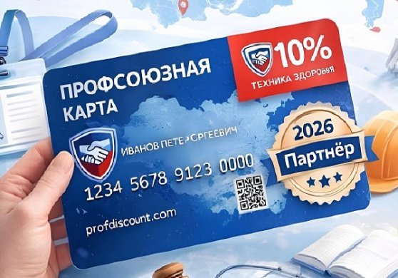 Скидка 10% для членов профсоюзов — теперь в Технике здоровья!